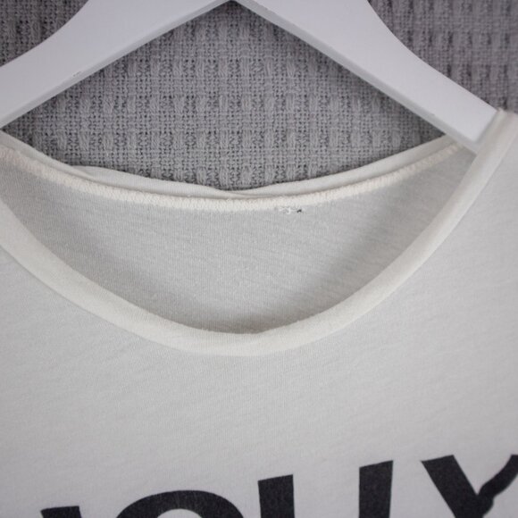 Hollywood Vintage Crop Top Wide Womens Spellout Large - Picture 5 of 8